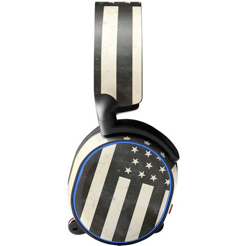 Black & White USA Flag SteelSeries Arctis 3 Skin